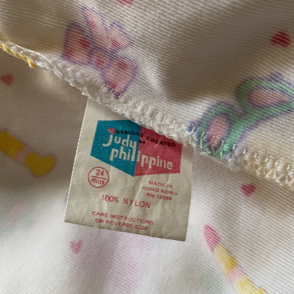 18-24M Infant/Toddler Swimsuit, Vintage, Wh/PkTeal - Picture 3 of 7